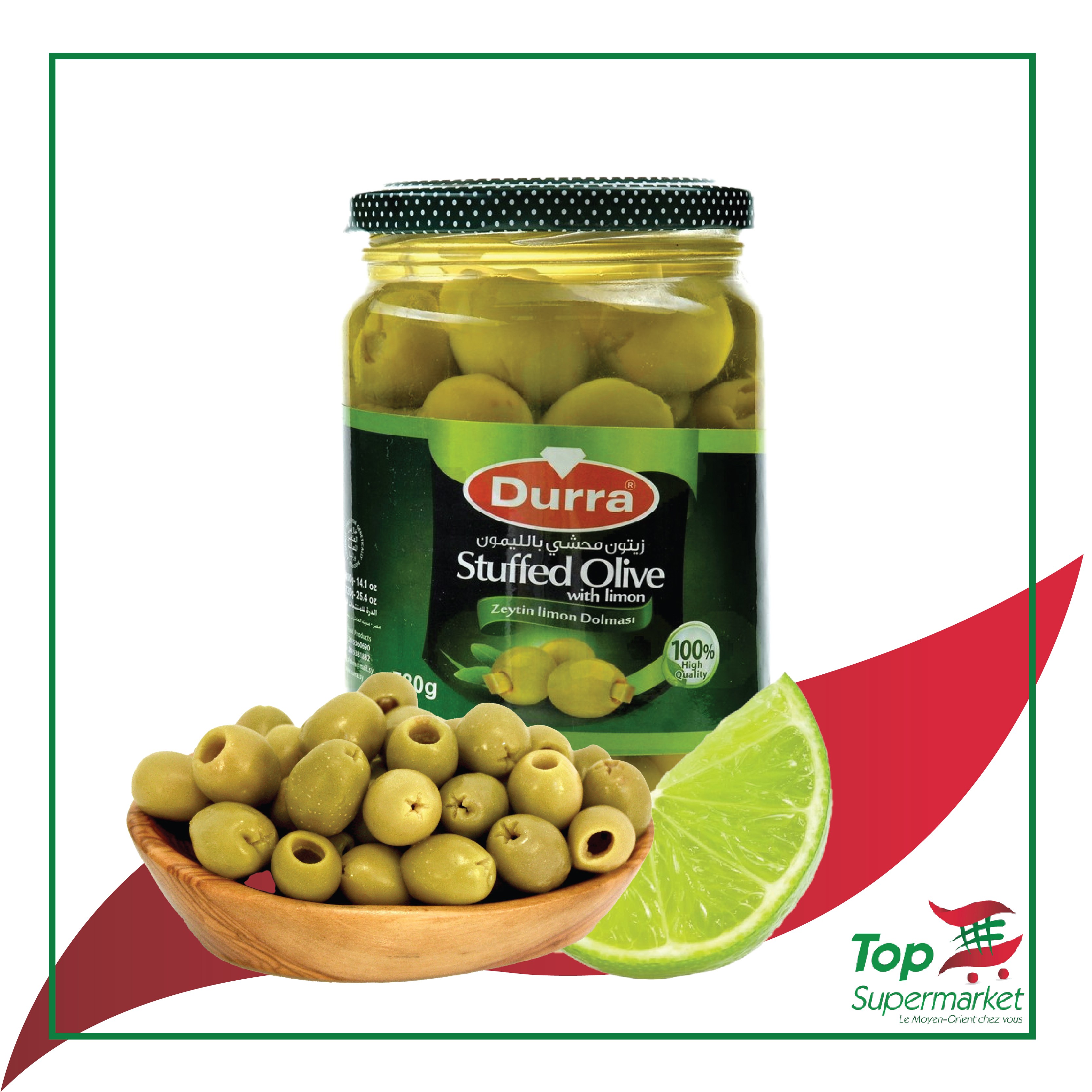 Durra olives farcies au citron 700gr